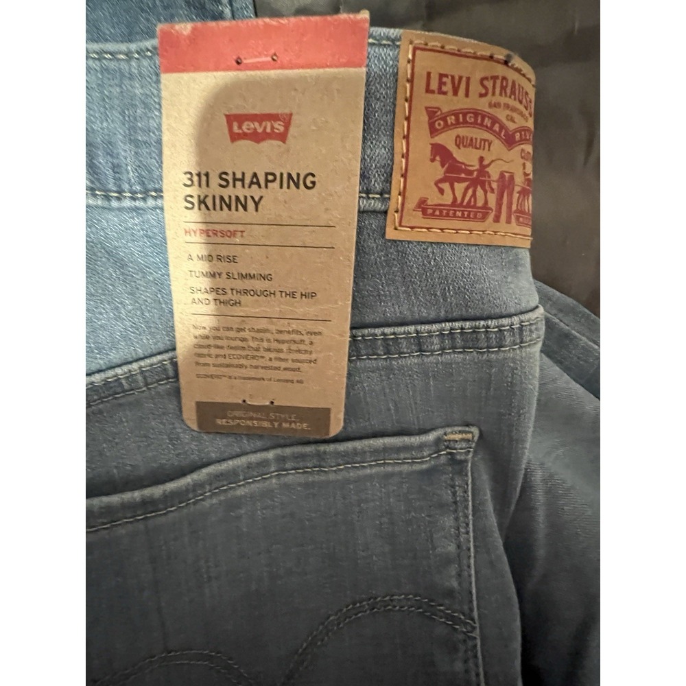NWT Levi's Women's 311 Shaping Skinny Mid-Rise Jeans Actual Size 38x29.5 - Picture 5 of 6